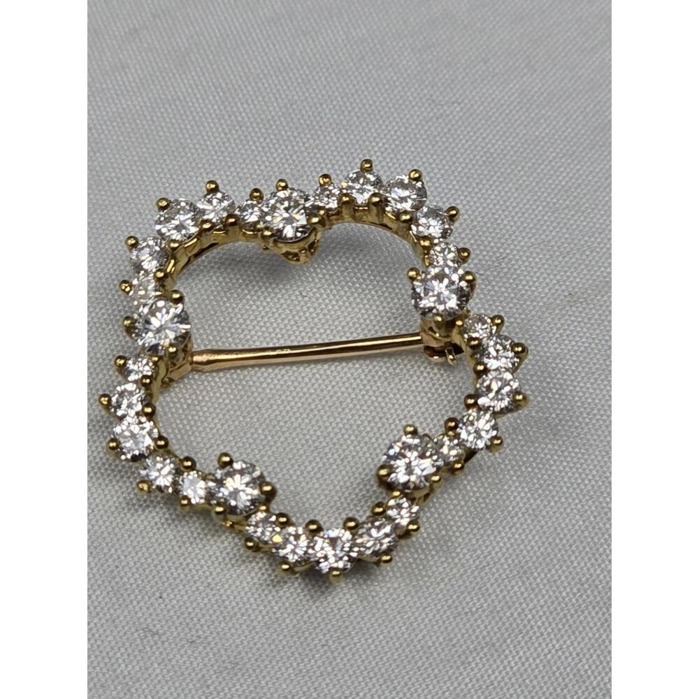 Vtg Kurt Wayne 18k Gold 1.74ctw Master Diamond Br… - image 6